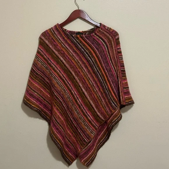 Coco + Carmen Multicolor Knit Poncho in excellent condition - Picture 1 of 3
